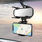 Universal 360° Car Mobile Phone Holder for Rearview Mirror | Long Neck Adjustable Phone Mount