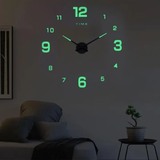 Large 24x24 DIY 3D Neon Acrylic Wall Clock | Luminous Quartz Clock for Home & Office