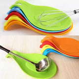 Spoon Holder & Spatula Rest Rack | Non-Slip Kitchen Utensil Organizer | Food-Grade Plastic